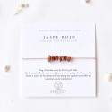 Pulsera Magic Gems - Piedras de Jaspe Rojo